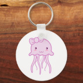 Pink Cute Jellyfish キーホルダー (正面)