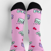 Pink cute socks featuring Girlie and her frog ソックス (上部)