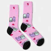 Pink cute socks featuring Girlie and her frog ソックス (右)