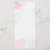 Pink & Cute Stork Baby Girl Shower Menu Card メニュー (裏面)