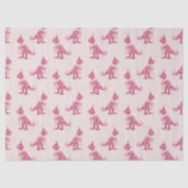 Pink cute t-rex dinasour with boa and party hat 薄葉紙 (正面)