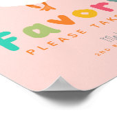 Pink Cute Two Silly Goose 2nd Birthday Favors ポスター (角)