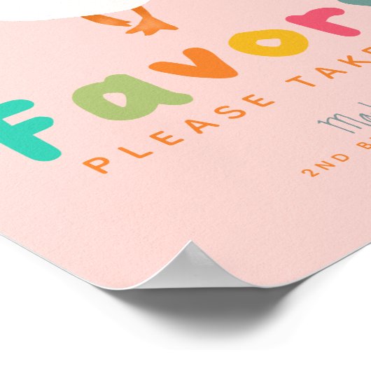 Pink Cute Two Silly Goose 2nd Birthday Favors ポスター (角)