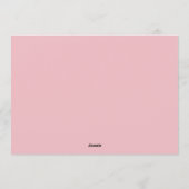 Pink cute winter birthday 招待状 (裏面)