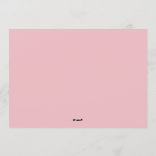 Pink cute winter birthday 招待状 (裏面)