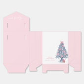 Pink Cute Winter Bow Christmas Tree Baby Shower  フェイバーボックス (見開き)