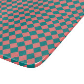 Pink Cyan Checker Diamond Pattern カッティングボード (角)