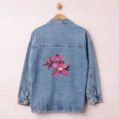 Pink Cymbidium Orchids Denim Jacket デニムジャケット (ハンガー)