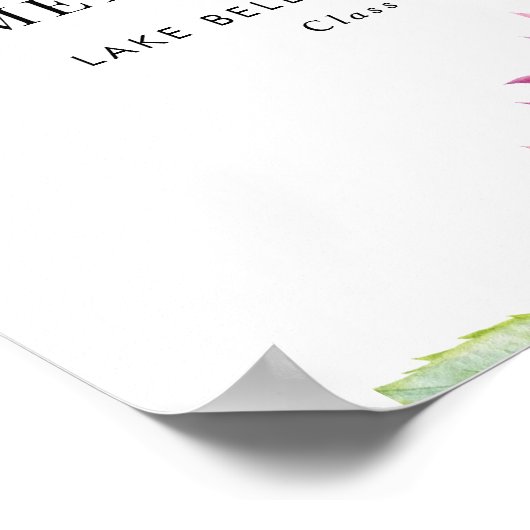 Pink Dahlia Congratulations Graduation Photo ポスター (角)