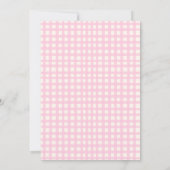 Pink Dainty Flowers and Orange Bow Baby Shower 招待状 (裏面)