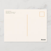 Pink Dainty Flowers and Orange Bow Thank You ポストカード (裏面)