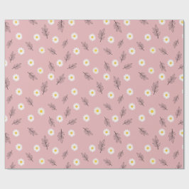 Pink Daisy Floral Wrapping Paper| Special Occasion ラッピングペーパー
