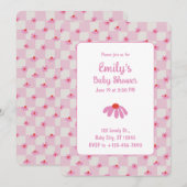 Pink Daisy for Baby Girl | Baby Shower Invitation 招待状 (正面/裏面)