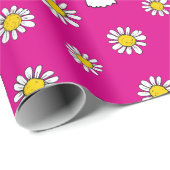 Pink Daisy Ghost Halloween ラッピングペーパー (ロールコーナー)