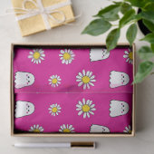 Pink Daisy Ghost Halloween 薄葉紙 (ギフト)