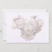 Pink Daisy Mums Heart 招待状 (裏面)