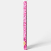 Pink daisy pattern - large samsung galaxyケース (左側面)