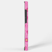 Pink daisy pattern  samsung galaxyケース (右側面)