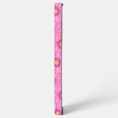 Pink daisy pattern  samsung galaxyケース (左側面)