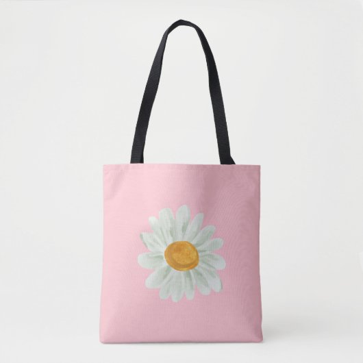 Pink Daisy Tote Bag トートバッグ (正面)
