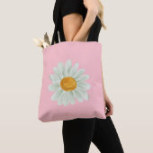 Pink Daisy Tote Bag トートバッグ (クローズアップ)