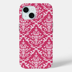 Pink Damask #1 at VictoriaShaylee iPhone 15ケース