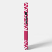 Pink Damask #1 with monogram at VictoriaShaylee Case-Mate iPhoneケース (裏面 / 左)
