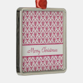 Pink Damask #2カスタマイズ メタルオーナメント (右)