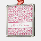 Pink Damask #2カスタマイズ メタルオーナメント (左)