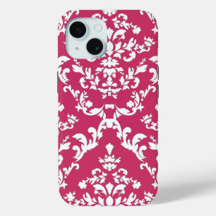 Pink Damask #3 at VictoriaShaylee iPhone 15ケース