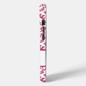 Pink Damask #4 with monogram at VictoriaShaylee Case-Mate iPhoneケース (裏面 / 左)
