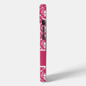 Pink Damask #5 with monogram at VictoriaShaylee Case-Mate iPhoneケース (裏面 / 左)