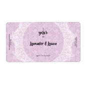 Pink Damask and Lace Soap Bar ラベル (正面)