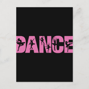 Pink DANCE with Ballerina切り出し ポストカード