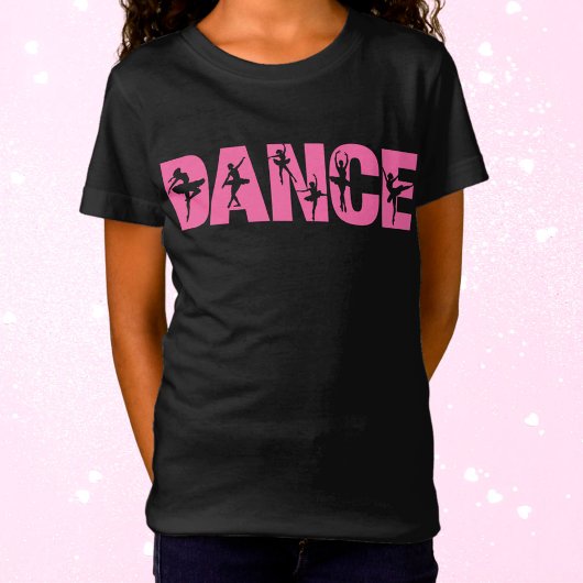 Pink DANCE with Ballerina切り出し Tシャツ