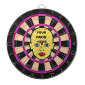 Pink Dartboard with Your Face Here ダーツボード (正面)