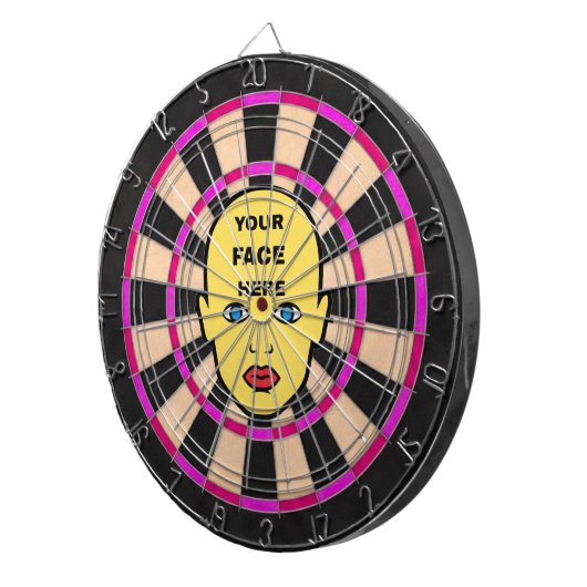 Pink Dartboard with Your Face Here ダーツボード (正面右)