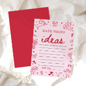 Pink Date Night Ideas Bridal Shower Game  招待状