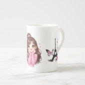 Pink Daydream Heartfull Smile Sugar & Sunshine Bub ボーンチャイナマグカップ (正面右)