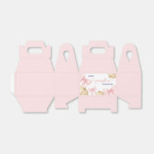 Pink delicate bow Pumpkin Baby Shower フェイバーボックス (折り畳みなし)