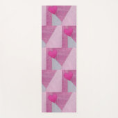 Pink Denim and Gray Patchwork with Heart ヨガマット (正面)