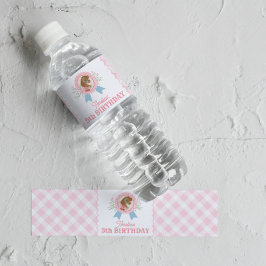 Pink Derby Horse Birthday Bottle Label ペットボトルラベル
