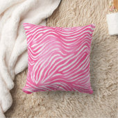 Pink Design Pillow, Pink Watercolour Aesthetic クッション (ブランケット)