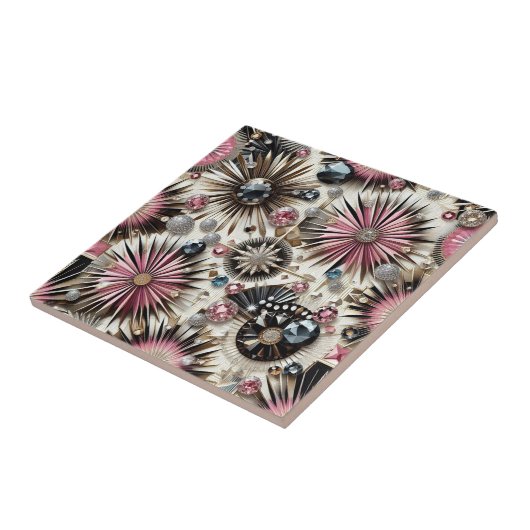 Pink Diamond Mid Century Modern  タイル (側面)