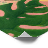 Pink Dino-Mite Nursery Poster for Girls ポスター (角)