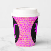 Pink Dinosaur Hide Happy Birthday!  紙コップ (左)