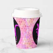 Pink Dinosaur Hide Happy Birthday!  紙コップ (右)