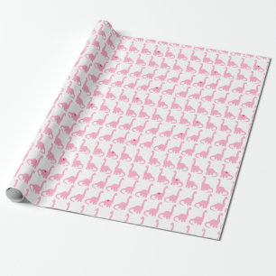 Pink Dinosaur Wrapping Paper ラッピングペーパー