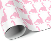 Pink Dinosaur Wrapping Paper ラッピングペーパー (ロールコーナー)