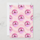 Pink Disco Ball | pink bow Birthday  招待状 (裏面)